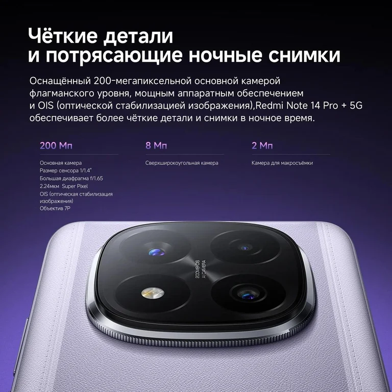 Смартфон Xiaomi Redmi Note 14 Pro+ 5G 8/256Gb,черный