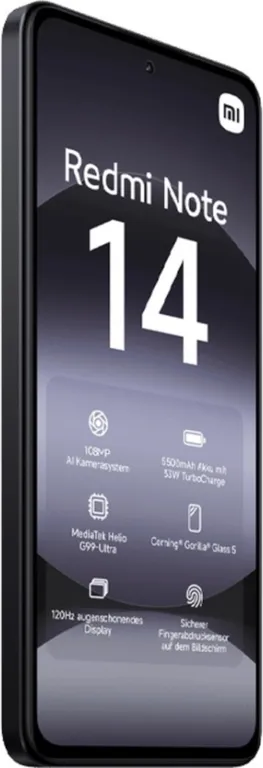 Смартфон Xiaomi Redmi Note 14 4G 8/256Gb (NFC) Midnight Black Global Version
