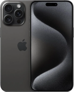 Смартфон Apple iPhone 15 Pro Max 256GB nano SIM + eSim titanium black (титановый чёрный) CPO (FU773QL/A) официально восстановленный
