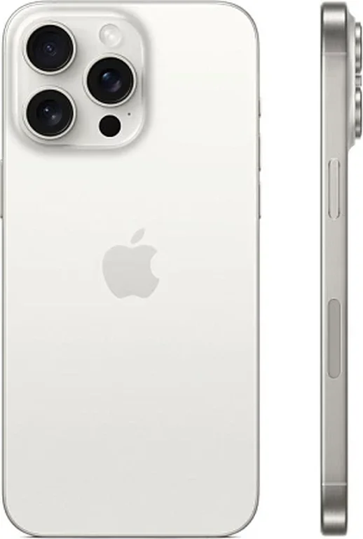 Смартфон Apple iPhone 15 Pro 128GB eSim (Титановый белый, 8 ГБ, 128 ГБ)