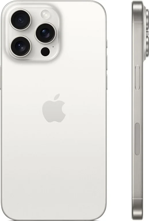 Смартфон Apple iPhone 15 Pro Max 256GB nano SIM + eSim titanium white (титановый белый) новый, не актив, без комплекта