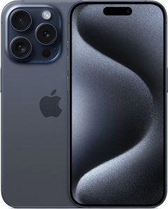 Смартфон Apple iPhone 15 Pro 256GB Dual nano SIM titanium blue (титановый синий) новый, не актив, без комплекта