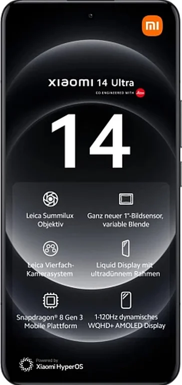 Смартфон Xiaomi 14 Ultra 16/512Gb Global (Черный, 512 ГБ, 16 ГБ, Global)